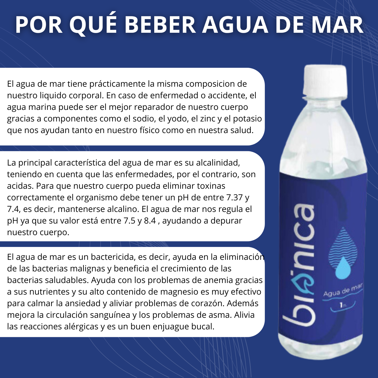 Infografía por qué beber agua de mar